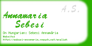 annamaria sebesi business card